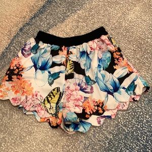 Floral Fabric Shorts